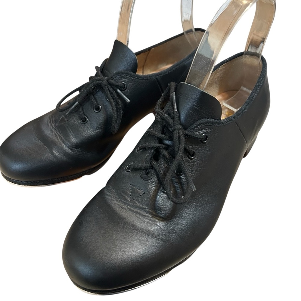 Bloch Leather Techno Tap Jazz Shoes Lace Up Black Size 8.5 - Picture 2 of 11